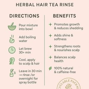 Herbal Crown & Roots Hair Tea Rinse Natural Scalp and Root Strengthening Treatment