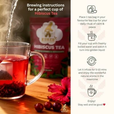 Hibiscus Tea 30 Tea Bags Premium Hibiscus Flower Herbal Tea