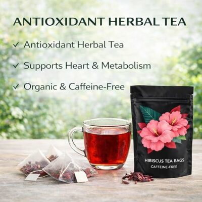 Hibiscus Tea Natural Hibiscus Flowers Herbal Tea Organic 30 Bags