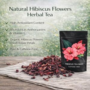 Hibiscus Tea Natural Hibiscus Flowers Herbal Tea Organic 30 Bags