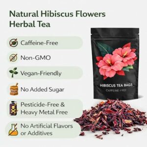 Hibiscus Tea Natural Hibiscus Flowers Herbal Tea Organic 30 Bags