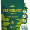 Hiihone Peppermint Tea Bags Pure & Natural Peppermint Leaves 100 Teabags