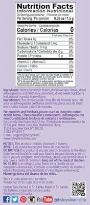 Hyleys Calm Tea with Ashwagandha Lavender & Honey Flavor Herbal Tea 25 Teabags