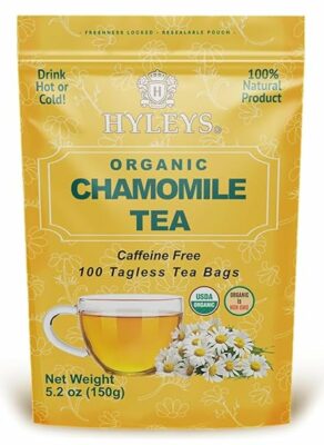 Hyleys Chamomile Tea Organic 100 Tea Bags Caffeine Free