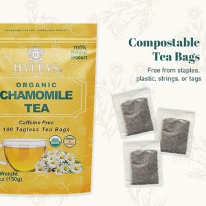 Hyleys Chamomile Tea Organic 100 Tea Bags Caffeine Free