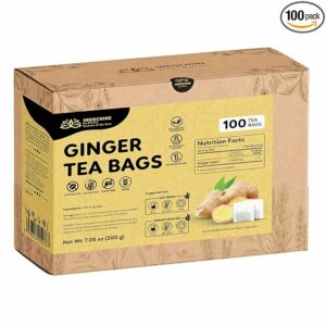 Indochine Blends Ginger Tea 100 Tea Bags with Bamboo Tongs
