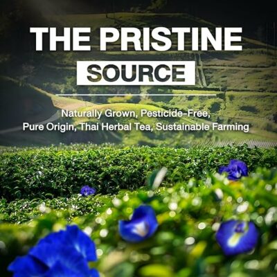 Lam Tae Pure Butterfly Pea Flower Tea Blue Tea Naturally Grown Thai Herbal Tea