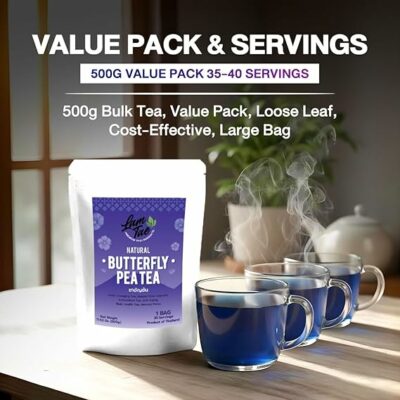 Lam Tae Pure Butterfly Pea Flower Tea Blue Tea Naturally Grown Thai Herbal Tea