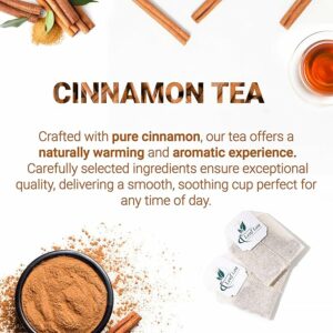 LeafLea 40 Cinnamon Tea Bags 100% Natural Ground Cinnamon Stick Herbal Tea
