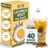 LeafLea 40 Premium Licorice Root Tea Bags 100% Pure Licorice Spice Tea