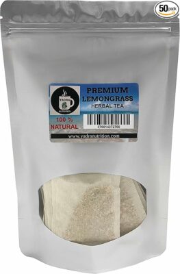 Premium Lemongrass Herbal Tea 50 Herbal Bags