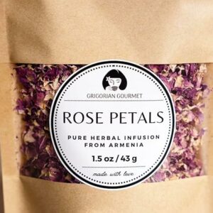 Rose Petal Herbal Tea Rosa damascena Whole Dried Petals 1.5 oz 43g