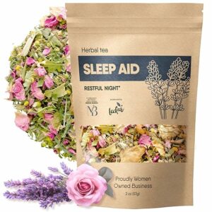 Sleep Aid Herbal Tea Organic Calming Blend with Lemon Balm