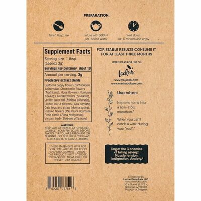 Sleep Aid Herbal Tea Organic Calming Blend with Lemon Balm