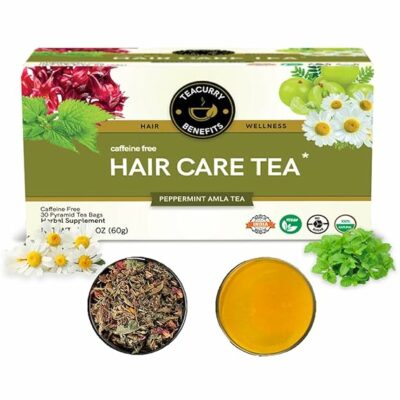 TEACURRY Hair Care Tea 30 Tea Bags Helps with Hair Growth