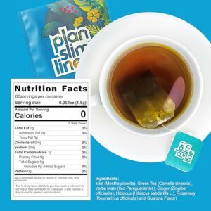Té Guaraní Plan Slim Line Herbal Infusion Green Tea 60 Tea Bags