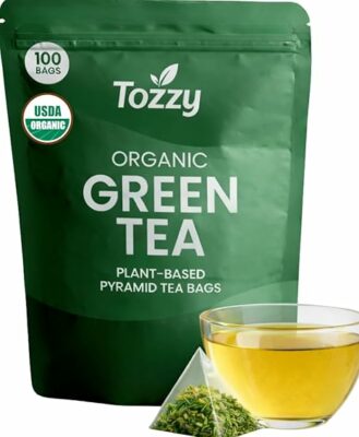 Tozzy Organic Green Tea 100 Tea Bags