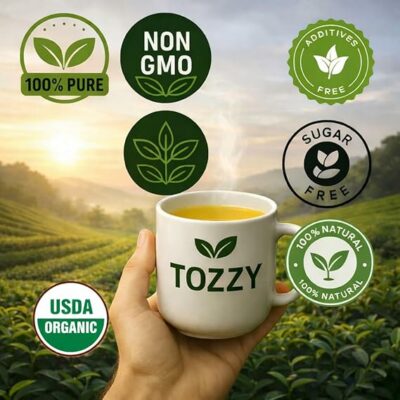 Tozzy Organic Green Tea 100 Tea Bags