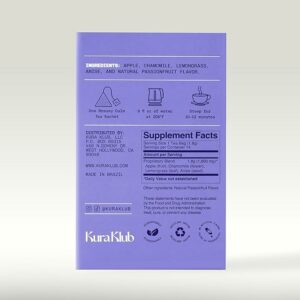 Kura Klub Nighttime Sleep & Relaxation Tea Herbal Blend for Stress-Free Evenings 14 Teabags