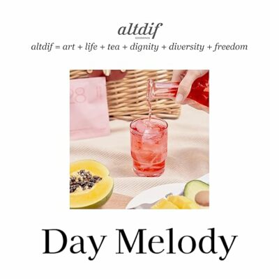 ALTDIF Hibiscus Papaya Day Melody Herbal Tea Bag Set for Relaxation and Focus 8 Teabags