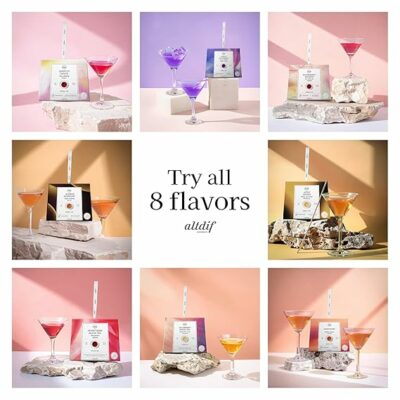 ALTDIF Hibiscus Papaya Day Melody Herbal Tea Bag Set for Relaxation and Focus 8 Teabags