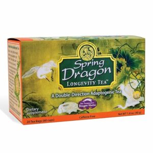 Dragon Herbs Spring Dragon Longevity Tea Energy Soothing Digestion Support 20 Teabags 60 Servings