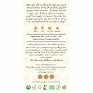 Friendship Organics Ginger Cinnamon Tea 40 Teabags