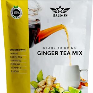 Ginger Turmeric Tea Mix Refreshing Blend of Decaf Green Tea 50 Servings