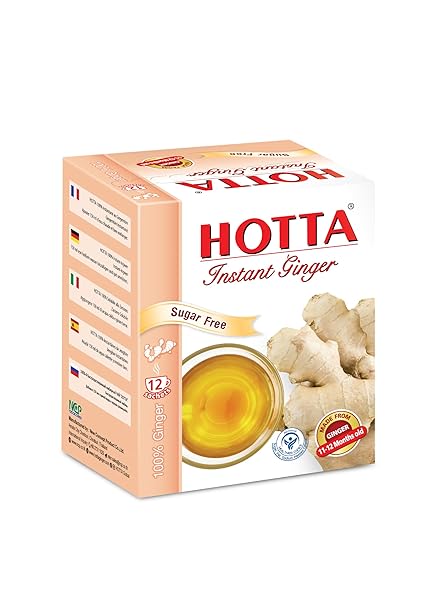 HOTTA Instant 100% Ginger Drink Powder 12 Sachets