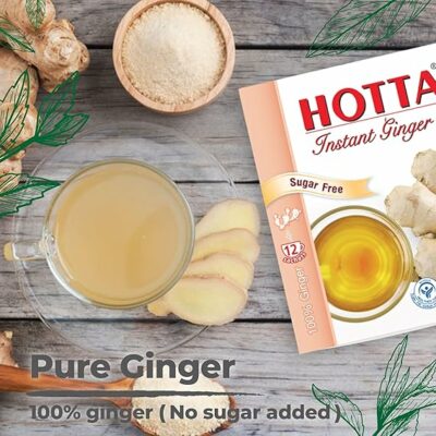 HOTTA Instant 100% Ginger Drink Powder 12 Sachets