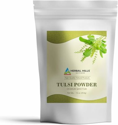 Herbal Hills Tulsi Powder Holy Basil Leaf Powder 16 Oz Herbal Tea
