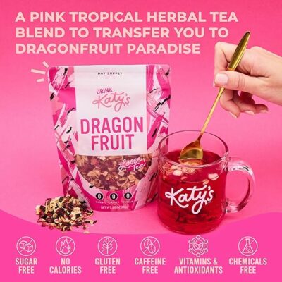 Katy’s Dragonfruit Loose Leaf Tea Hibiscus Dragonfruit & Pineapple 30+ Cups
