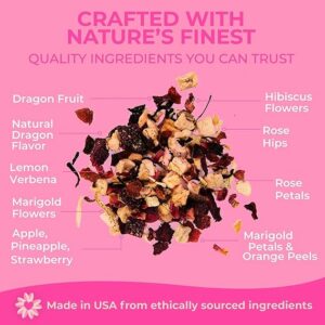 Katy’s Dragonfruit Loose Leaf Tea Hibiscus Dragonfruit & Pineapple 30+ Cups