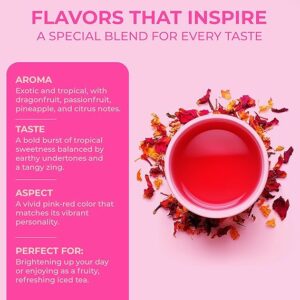 Katy’s Dragonfruit Loose Leaf Tea Hibiscus Dragonfruit & Pineapple 30+ Cups