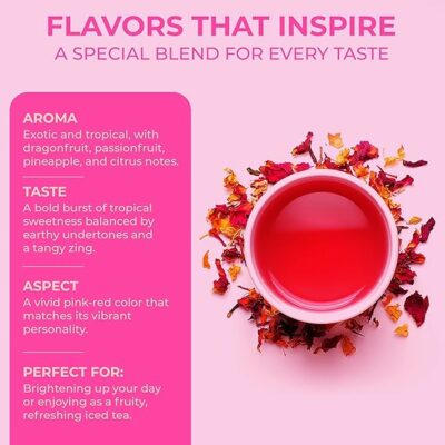 Katy’s Dragonfruit Loose Leaf Tea Hibiscus Dragonfruit & Pineapple 30+ Cups