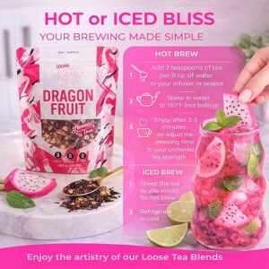 Katy’s Dragonfruit Loose Leaf Tea Hibiscus Dragonfruit & Pineapple 30+ Cups
