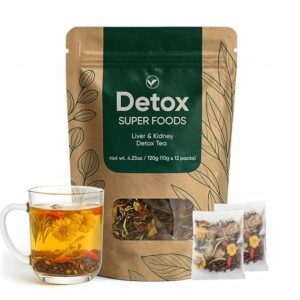 Liver & Kidney Detox Tea Natural Herbal Blend with Dandelion Root 12 Servings