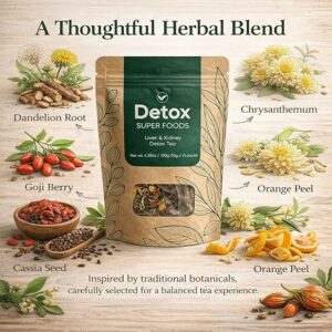 Liver & Kidney Detox Tea Natural Herbal Blend with Dandelion Root 12 Servings