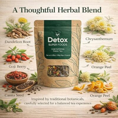 Liver & Kidney Detox Tea Natural Herbal Blend with Dandelion Root 12 Servings