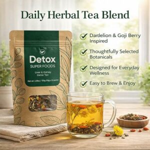 Liver & Kidney Detox Tea Natural Herbal Blend with Dandelion Root 12 Servings