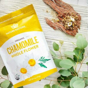 Organic Chamomile Whole Flower Loose Leaf Tea Leaves 4oz
