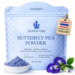 Queen Omi Organic Butterfly Pea Flower Tea Powder Herbal Tea 80g