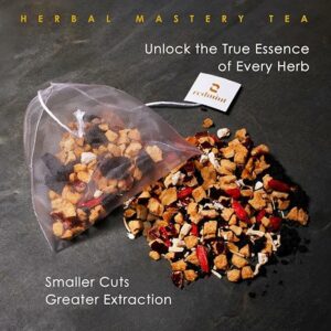 Redmint Herbal Tea Mastery Brain Boost Five Treasures Tea for Focus and Energy 10 TeaBags