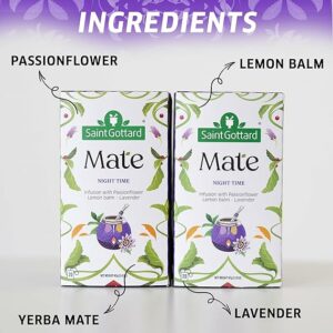 Saint Gottard NIGHT TIME Bedtime Herbal Tea with Passionflower 40 Tea Bags