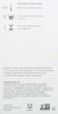 TAZO Wild Sweet Orange Tea Bags Unsweetened Herbal Tea 20 Total Bags