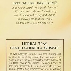 Twinings Herbal Tea Chamomile Honey and Vanilla 20 Tea Bags