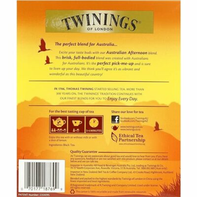 Twinings of London Australian Afternoon Tea 100 Tea Bags