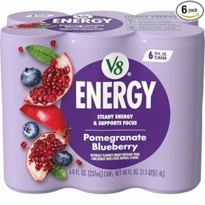 V8 +Energy Pomegranate Blueberry Juice Energy Drink Pack of 6