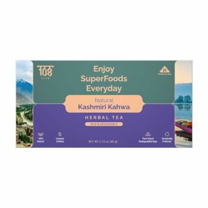 108 LIFE Natural Kashmiri Kahwa Herbal Tea 100% Natural 30 Teabags