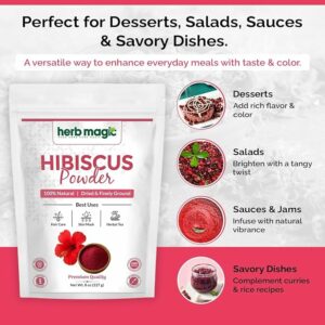 Hibiscus Powder 8 oz Dried Hibiscus Flower Powder Herbal Tea